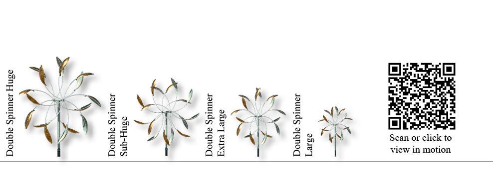Scan or click to view in motion,Double Spinner Large,Double Spinner Extra Large,Double Spinner Sub Huge,Double Spinne...