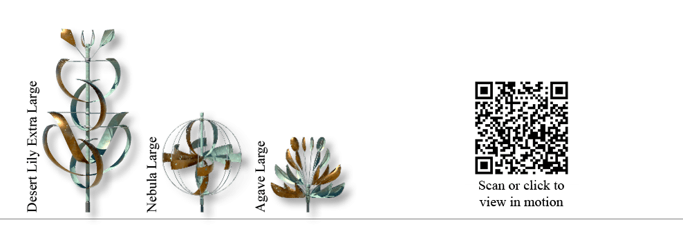 Scan or click to view in motion,Nebula Large,Agave Large,Desert Lily Extra Larg