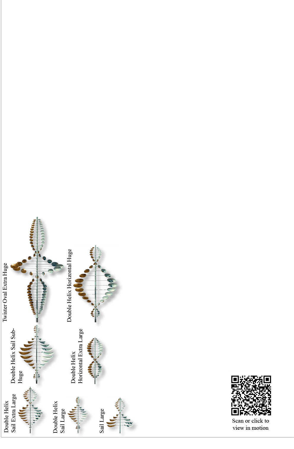 Scan or click to view in motion,Sail Large,Double Helix Sail Large,Double Helix Sail Extra Large,Double Helix Horizon...