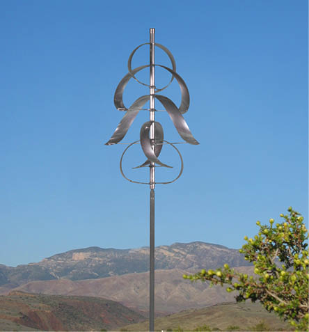 A metal sculpture of a nude figure stands in a field with trees in the background. AI generated content