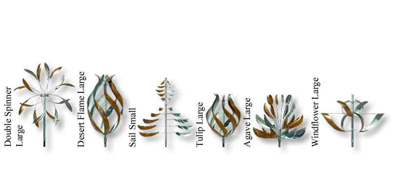 Windflower Large,Agave Large,Sail Small,Desert Flame Large,Tulip Large,Double Spinner Larg