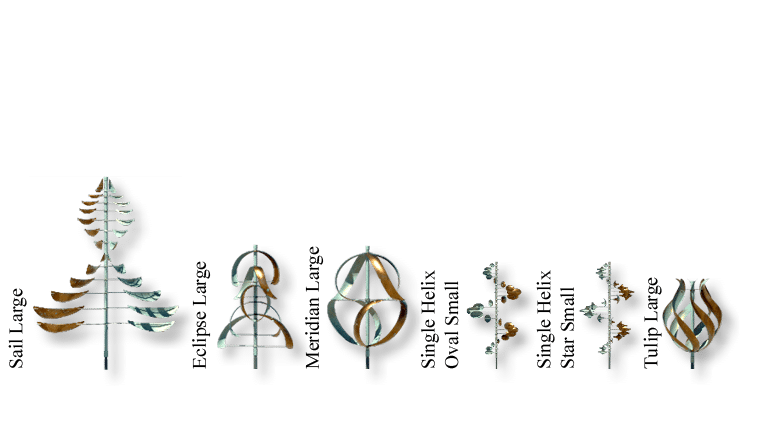Tulip Large,Single Helix Star Small,Single Helix Oval Small,Meridian Large,Eclipse Large,Sail Larg