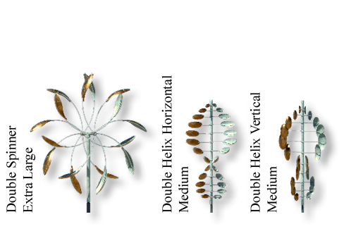 Double Helix Vertical Medium,Double Helix Horizontal Medium,Double Spinner Extra Larg