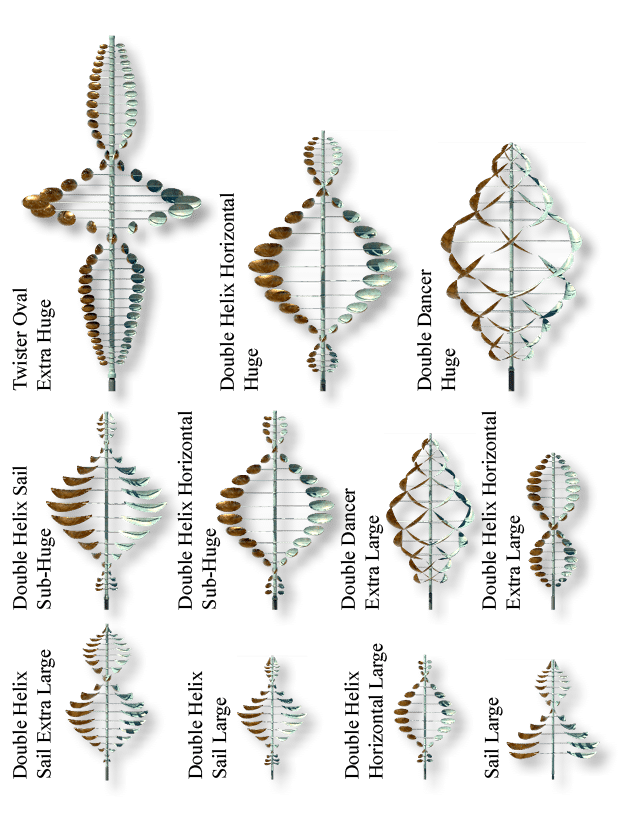 Double Helix Horizontal Large,Double Dancer Extra Large,Double Helix Horizontal Sub Huge,Double Dancer Huge,Sail Larg...