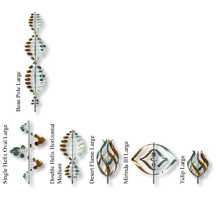 Double Helix Horizontal Medium,Tulip Large,Mirinda III Large,Desert Flame Large,Single Helix Oval Large,Bean Pole Larg